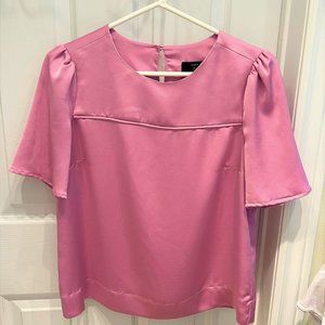 J.Crew Short Sleeve flowy blouse in soft pink/lilac.  Size 2
